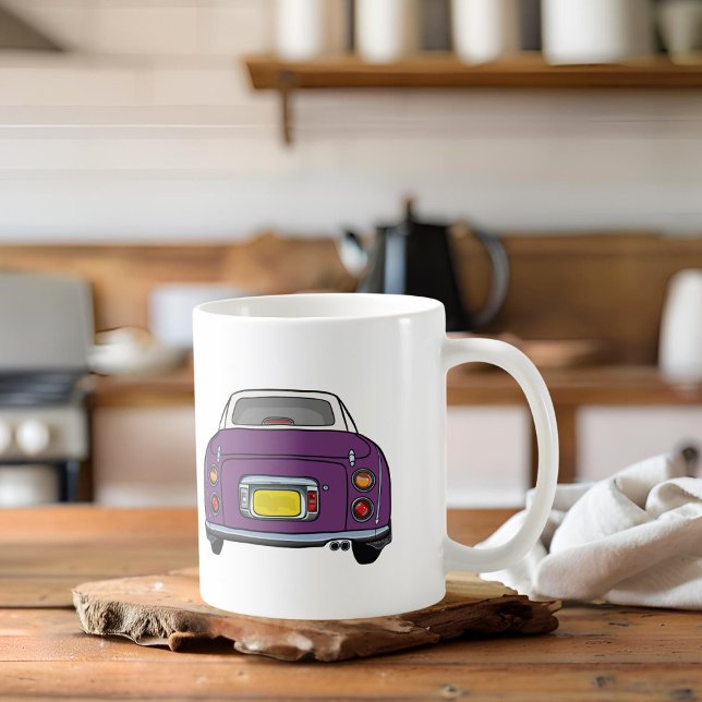 Caneca De Café Figuras Nome Purple Figaro Coffee Mug (Cute purple figaro car coffee mug with space for your name or your purple figgy's)