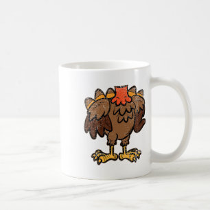Caneca De Café Figurino de Corpo Turco Dia de Ação de Graças outo