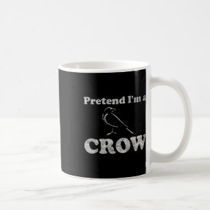 Caneca De Café Figurino de Corvo Halloween Fingir que sou um Corv