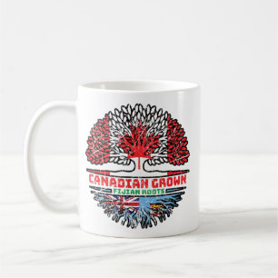 Caneca De Café Fiji Fijian Canada Tree Roots Flag