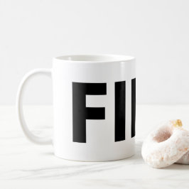 Caneca De Café FIKA Bold Black and White Mug