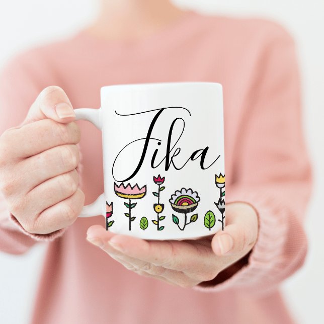 Caneca De Café Fika no Happy Garden (Criador carregado)