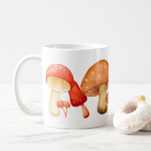 Caneca De Café Fila de Cute Mushroom Fungi Lover Mycology