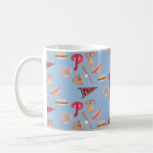 Caneca De Café Filadélfia Cidade do Amor Fraternal Beisebol Aquar