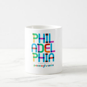 Caneca De Café Filadélfia Pensilvânia Meados do Século, Arte Pop,