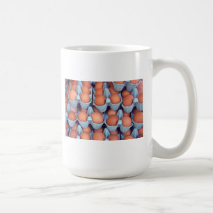 Caneca De Café Fileiras de ovos de Brown