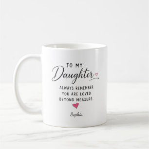 Caneca De Café Filha Amada Além da Medida Personalizada