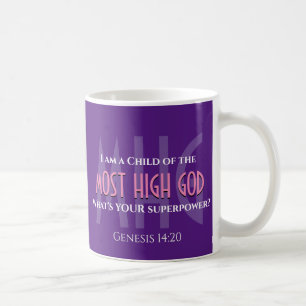 Caneca De Café FILHA Cristã Superpoderosa de DEUS MAIS Roxo