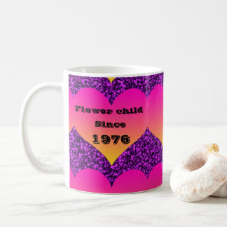 Caneca De Café Filha de Flor desde o Aniversário de 1960 e 1970