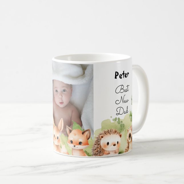 Caneca De Café Filha do Melhor Novo papai da Woodland (Frente Esquerda)