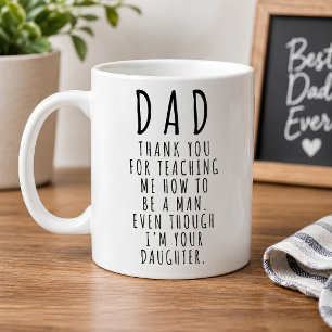 Caneca De Café Filha Engraçada Para o Pai que Ensina o Homem