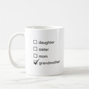Caneca De Café Filha Irmã Mãe Avó