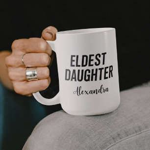 Caneca De Café Filha Mais Velha Trendam A Vida De Uma Filha Engra