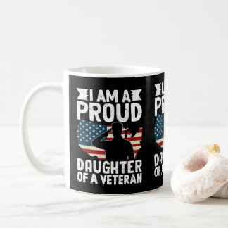 Caneca De Café Filha Orgulhosa De Um Pai Patriota Militar Veteran