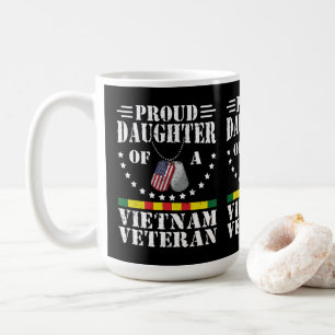 Caneca De Café Filha Orgulhosa De Um Veterano Do Vietnã Presente
