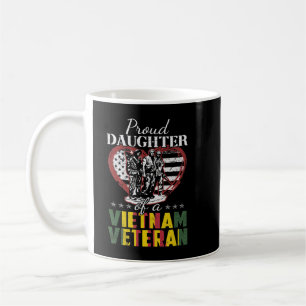Caneca De Café Filha Orgulhosa De Uma Camisa Veterana Do Vietnã V