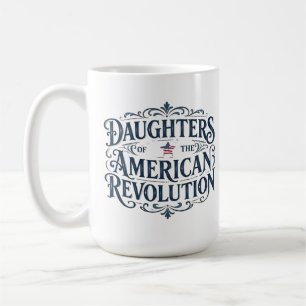 Caneca De Café Filhas estrela bandeira Revolução Americana linhag