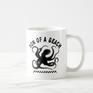 Caneca De Café Filho de uma praia - Pun design para amante da vid