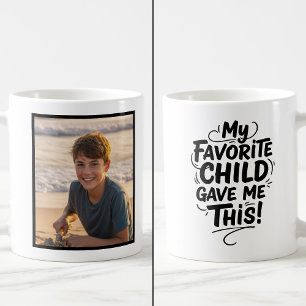 Caneca De Café Filho favorito engraçado me deu esta fácil 1 foto
