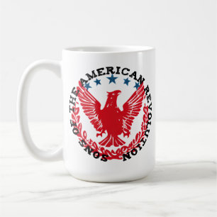 Caneca De Café Filhos da Revolução Americana Patriota Águia Estre