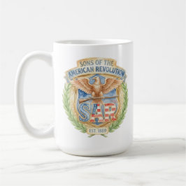 Caneca De Café Filhos da Revolução Americana SAR Est 1889 Orgulho