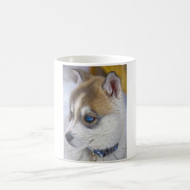 Caneca De Café Filhote de cachorro 2 do rouco Siberian (Centro)