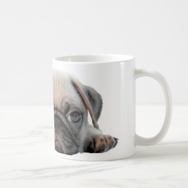 Caneca De Café filhote de cachorro adorável do pug (Direita)