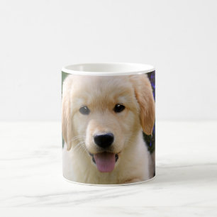 Caneca De Café Filhote de cachorro bonito de Goldie do cão