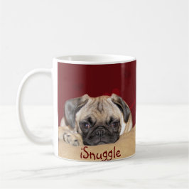 Caneca De Café Filhote de cachorro bonito do Pug do iCuddle