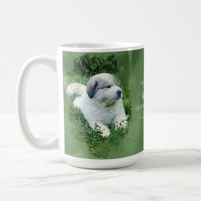 Caneca De Café Filhote de cachorro de grandes Pyrenees da (Esquerda)