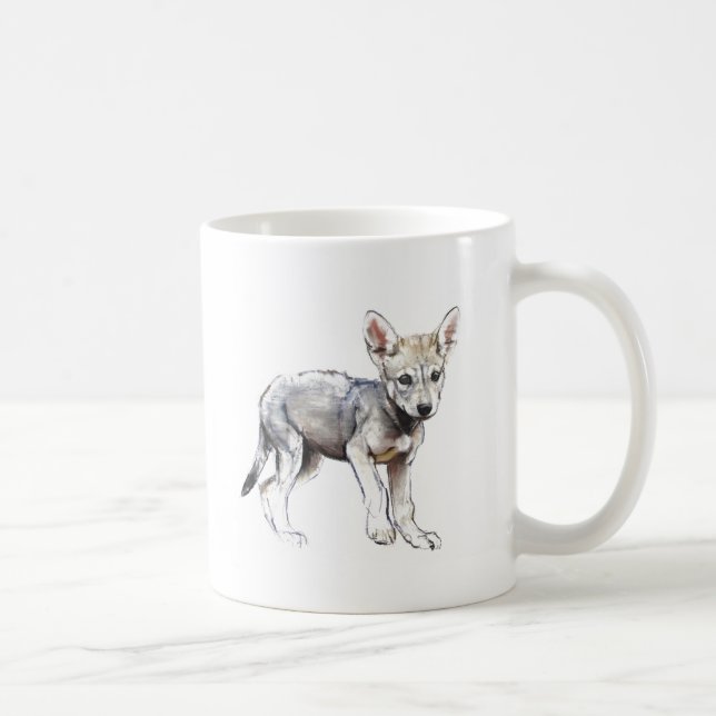 Caneca De Café Filhote de cachorro de lobo árabe 2009 da (Direita)