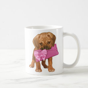 Caneca De Café Filhote de cachorro de Puggle e embreagem do arco