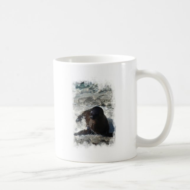 Caneca De Café Filhote de cachorro do leão de mar (Direita)