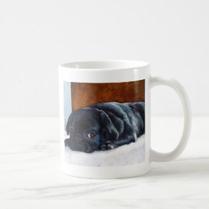 Caneca De Café Filhote de cachorro preto do Pug