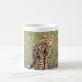 Caneca De Café Filhote de Guepardo Olhando Para Trás Para Você.