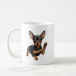 Caneca De Café Filhote de Pinscher Miniatura Min Pin Cachorro Pai