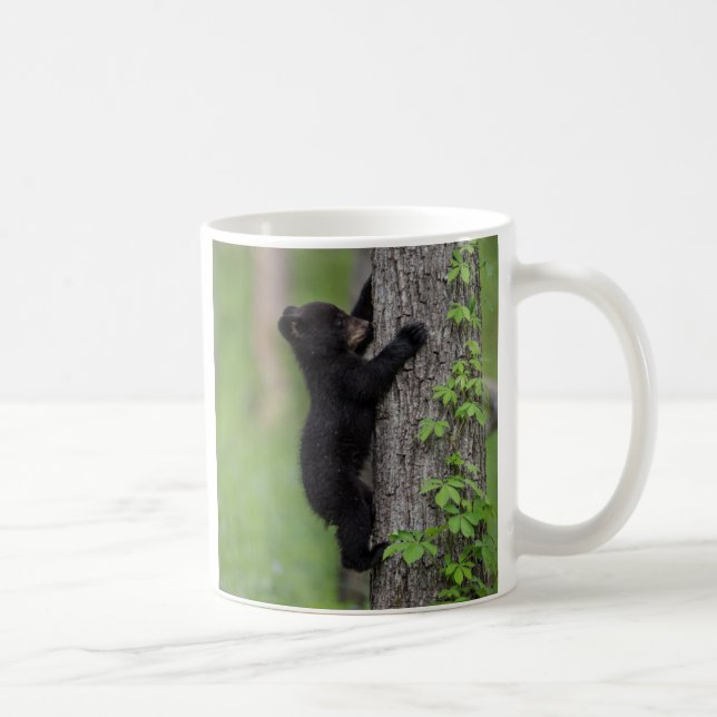 Caneca De Café Filhote de Urso Subindo em uma Árvore (Direita)
