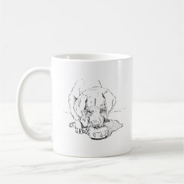 Caneca de Café Filhote Labrador, Arte de Mãe de Ca