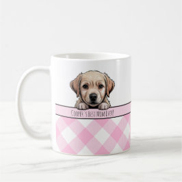 Caneca De Café Filhote Labrador Fofo Melhor Mãe de Cachorro Xadre