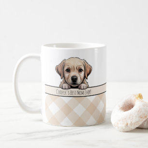 Caneca De Café Filhote Labrador Fofo Melhor Mãe de Cachorro Xadre