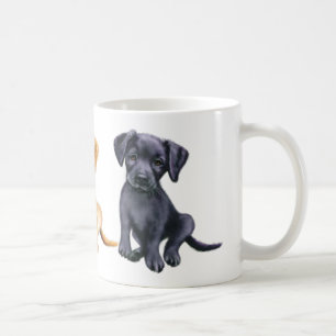 Caneca De Café Filhotes de cachorro bonitos de Labrador, 3 cores