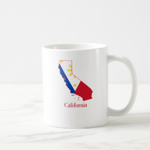 Caneca De Café Filipinas embandeiram sobre o mapa do estado de