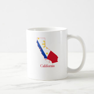Caneca De Café Filipinas embandeiram sobre o mapa do estado de