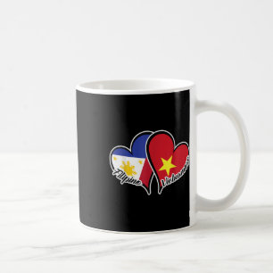 Caneca De Café Filipinas Vietnam Flag Heart Half Filipino Half