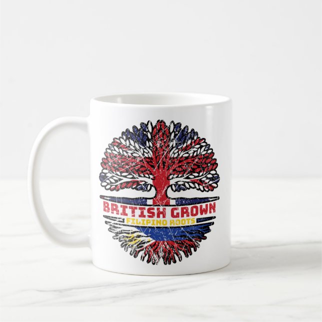 Caneca De Café Filipino Filipinas Uk Reino Unido (Esquerda)