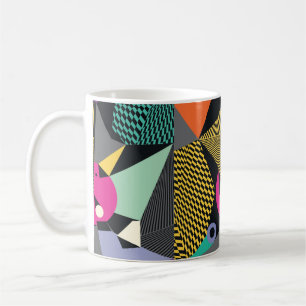 Caneca De Café Filme do padrão de fundo dos triângulos abstrato