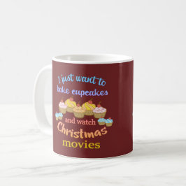 Caneca De Café Filmes de Natal e Cupcakes
