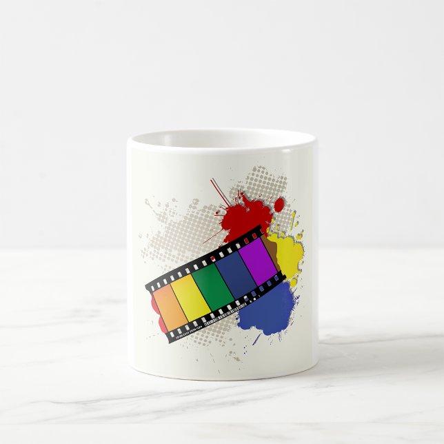 Caneca De Café Filmstrip Mug Colorida (Criador carregado)