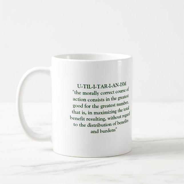 Caneca De Café Filosofia utilitarista (Esquerda)