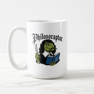Caneca De Café Filósofo Divertido Cogito Ergo Rawr Dinossauro